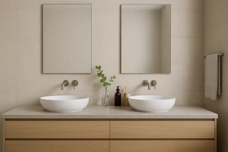 Reformas de baños con doble lavabo en Bilbao